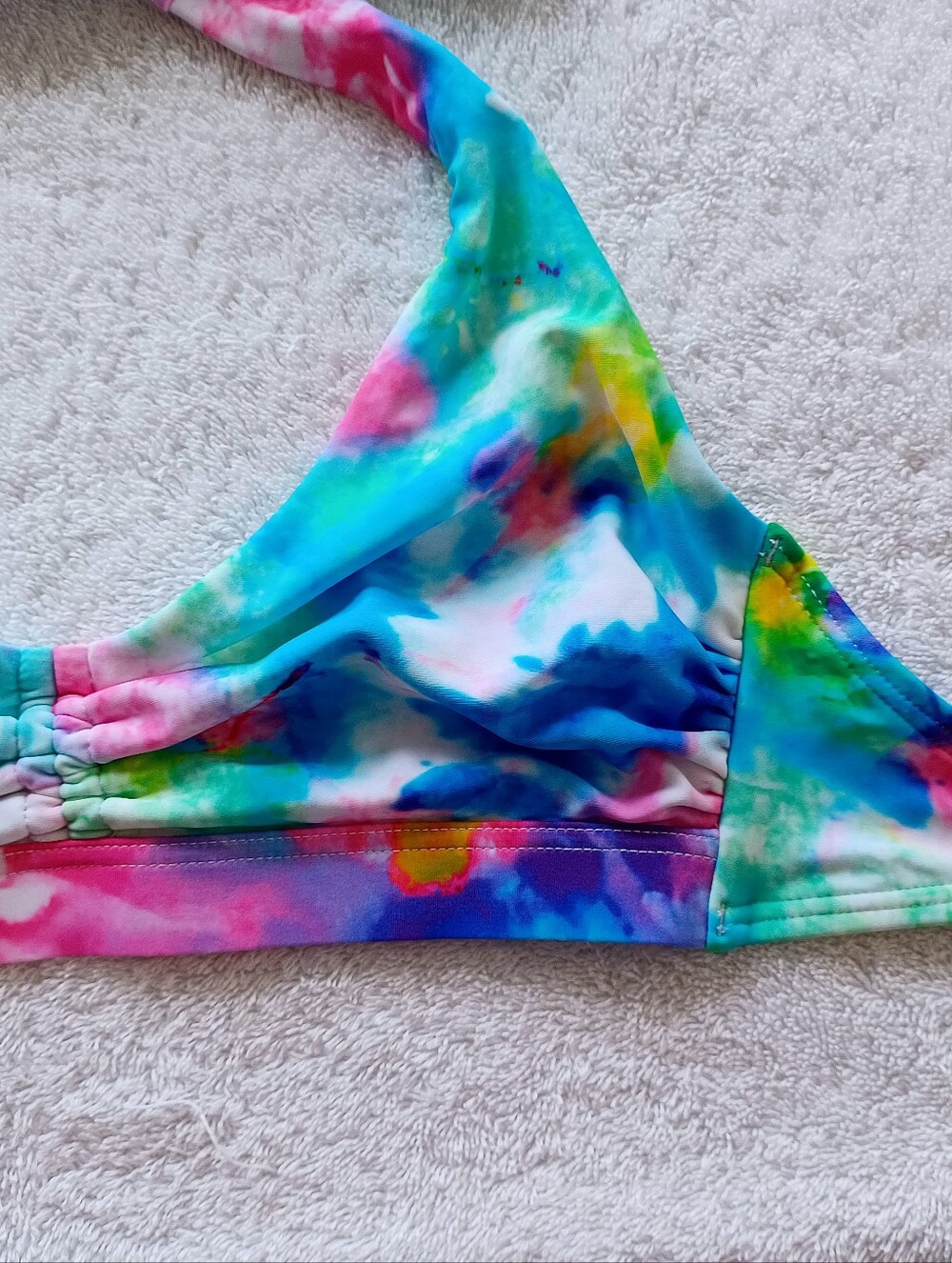 VENUS Heavenly Halter Multi Tie-Dye Bikini Top, Size S - Picture 8 of 14